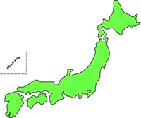 日本地図のフリー素材