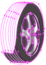 ポルシェのフリーイラスト素材タイヤ