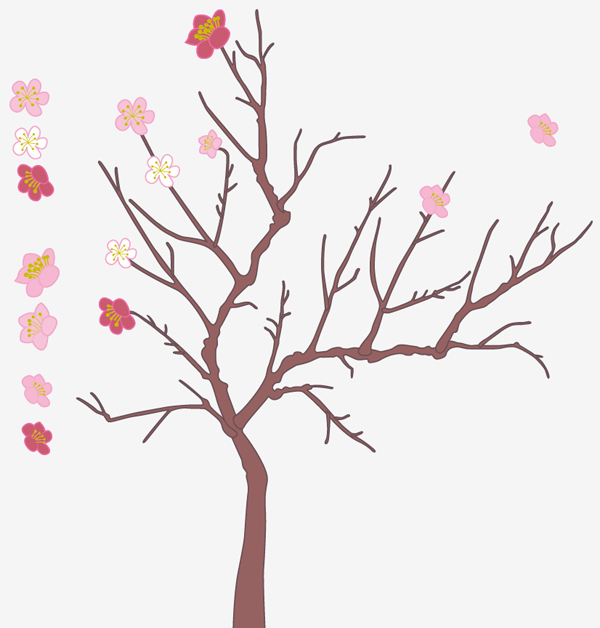 Illustrator使い方講座 第17回 イラストレーターで桜ブラシ素材の作り方 散布ブラシ仕上げ イラレ屋
