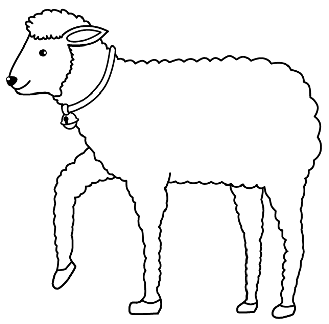 羊のイラストの下絵