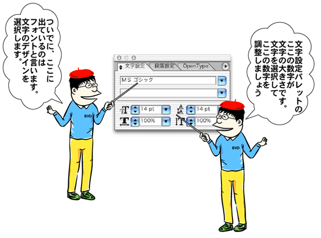 イラレの文字設定パレットの使い方